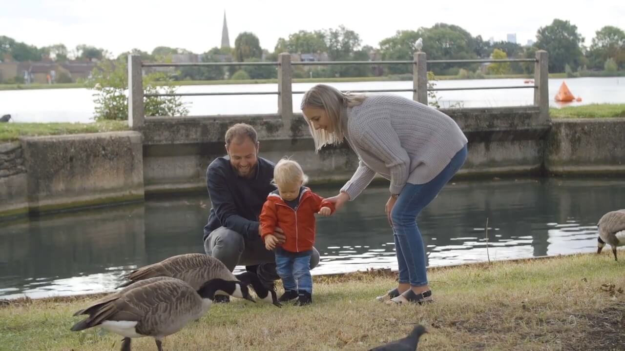 Family on a walk