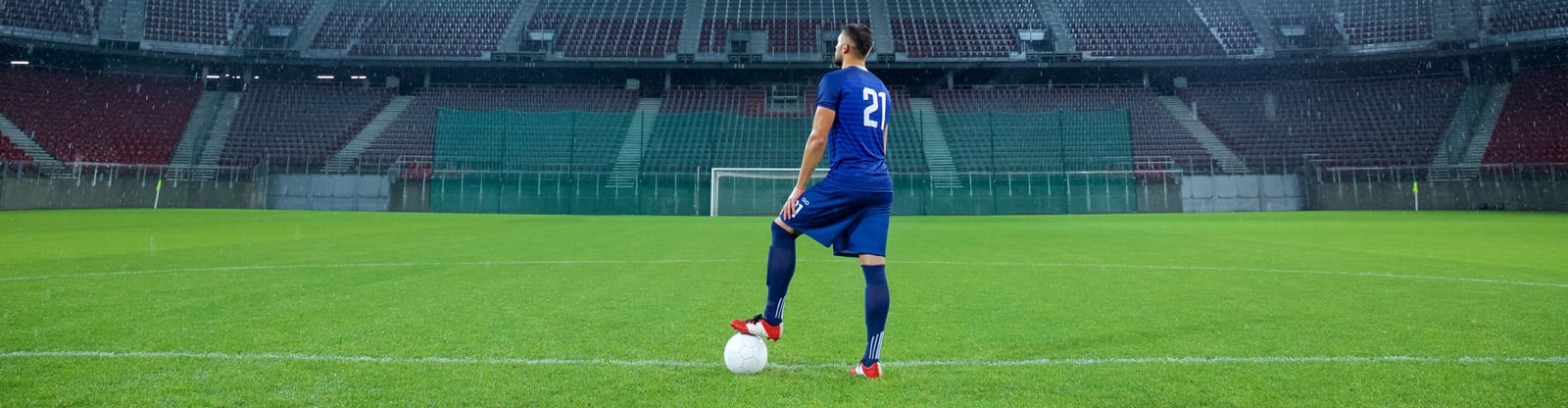 Football player on the field